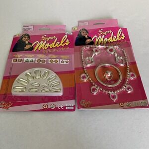 Gordy Toy Super Model Metallic Nails And Super Model Jewelry Set NIP 2002